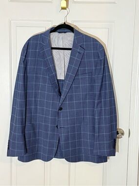 Brooks Brothers Navy Blue Windowpane Sport Coat